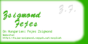 zsigmond fejes business card